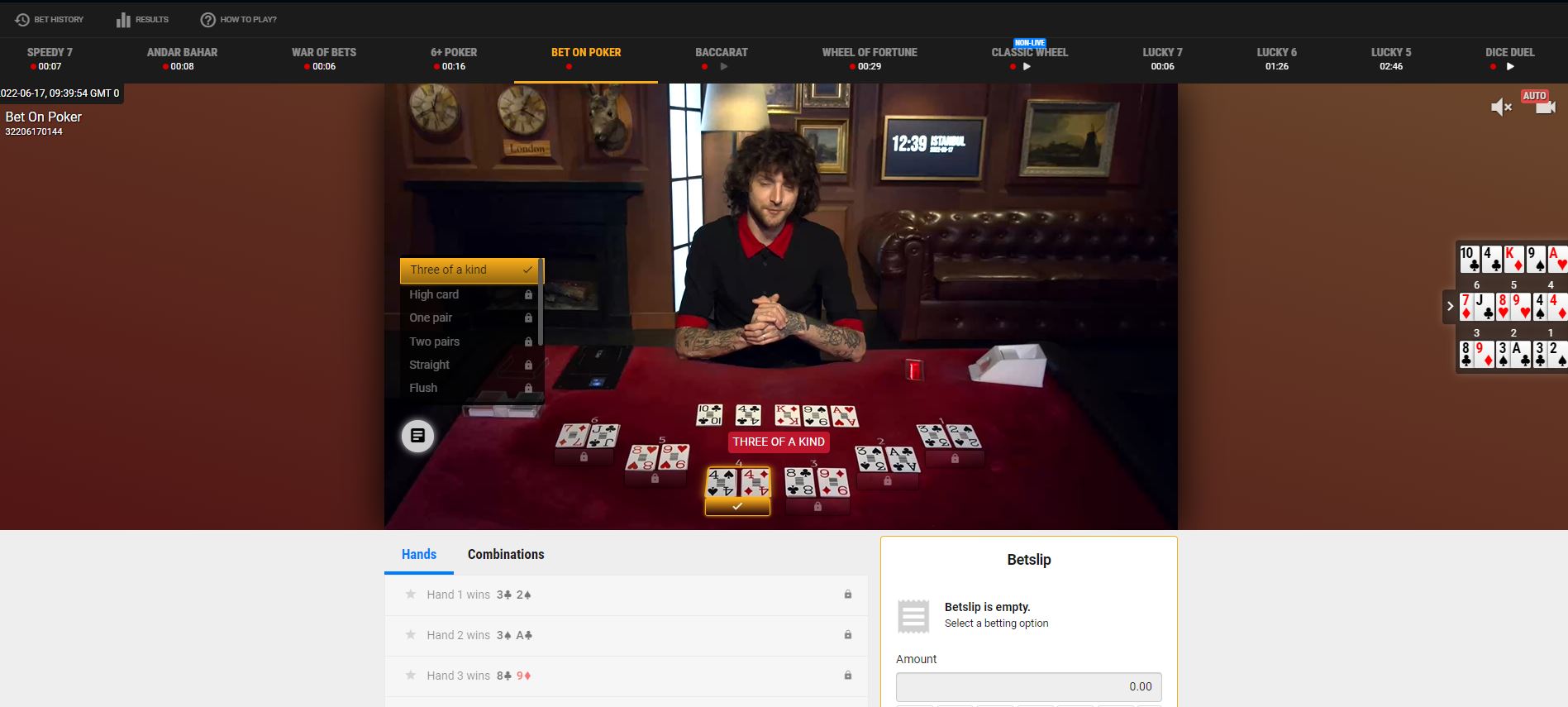 online poker casino live male dealer