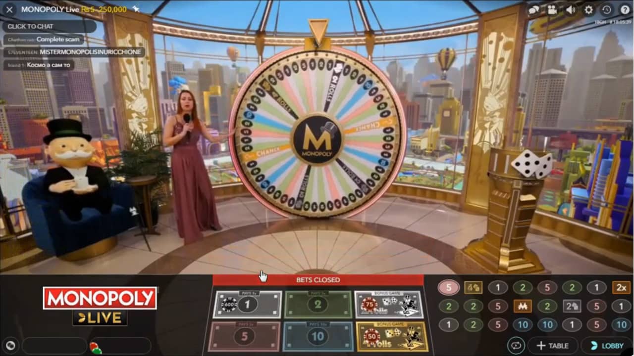 monopoly live casino