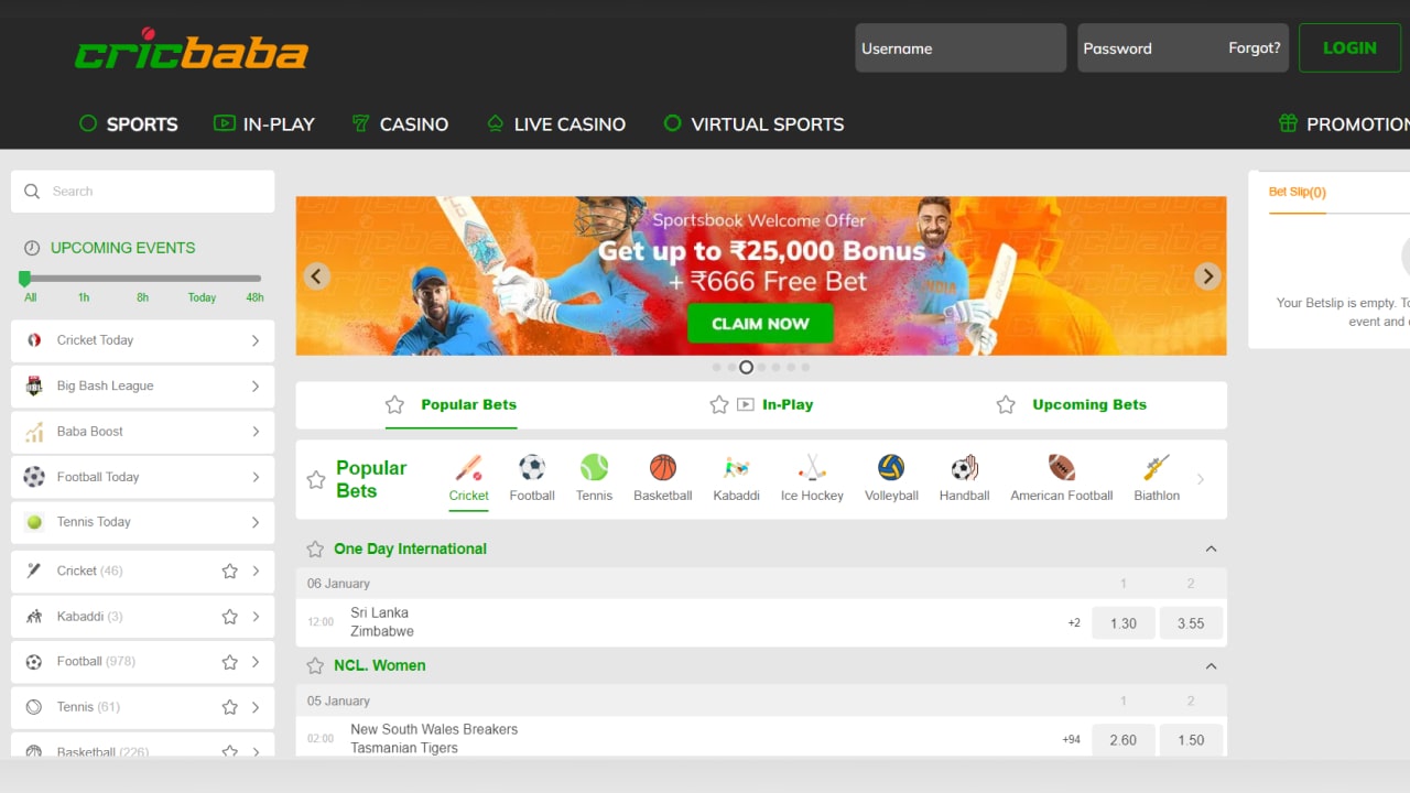 Cricbaba betting site